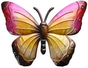 Metalowa dekoracja ścienna motyl BUTTERFLY 40 cm - różne kolory Kolor: Czerwony
