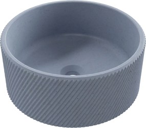 Umywalka betonowa nablatowa okrągła bez otworu na baterię 37 cm VIJA | różne kolory : Kolor - Lawendowy