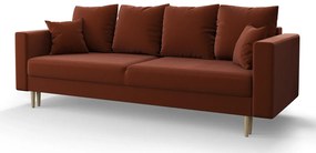 Brązowa rozkładana sofa na nóżkach - Adante