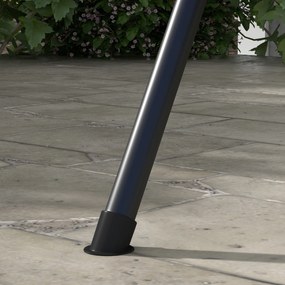 Outsunny Huśtawka ogrodowa, 3-osobowa ławka huśtawkowa z daszkiem, stal, 172 x 110 x 153 cm, Szara