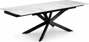 Duży rozkładany stół 160 do 240 cm ceramiczny blat marmur na 10 osób