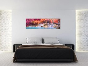 Obraz turkusowej laguny, Laos, Tat Kuang Si (170x50 cm)