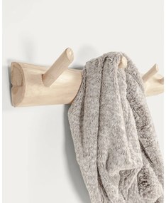 Wieszak ścienny z litego drewna tekowego w naturalnym kolorze 63 cm Gaillech – Kave Home