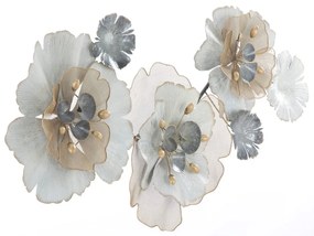 Metalowa dekoracja ścienna Mauro Ferretti Flowery, 119x60 cm