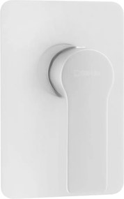 Biała bateria prysznicowa podtynkowa (1 otwór) Pax – Sapho