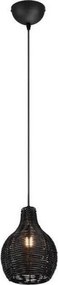Reality - Lampa wisząca na przewodzie SPROUT 1xE14/40W/230V czarny/rattan