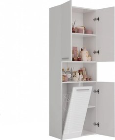 Meble łazienkowe, 174 x 30 x 60 cm, Biały Matowy / Biały Błyszczący