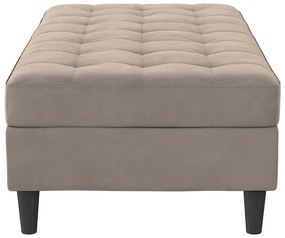 Szary aksamitny podnóżek Presley – Støraa