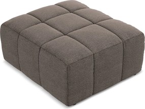 Brązowy podnóżek z materiału bouclé Aloha – Makamii