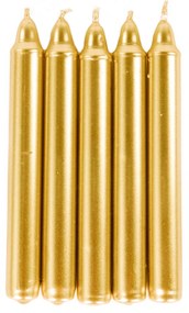 Metaliczne świece stołowe z parafiny, 10 cm