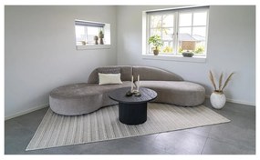 Ciemnobrązowy okrągły stolik w dekorze topoli ø 80 cm Boavista – House Nordic