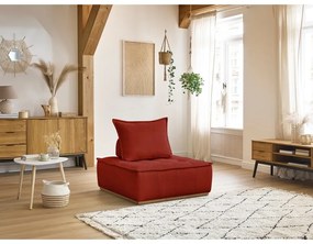 Ceglasty fotel z materiału bouclé Elisa – Bobochic Paris