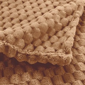 Brązowy koc z mikfroflaneli 125x150 cm Mini Frosty – douceur d'intérieur