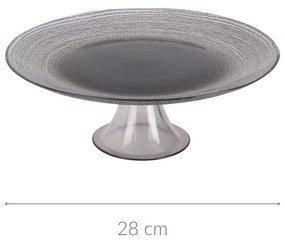 Szklana patera na ciasto LAKRIS, Ø 28 cm