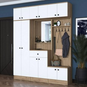 Zestaw do przedpokoju Ewa White and Walnut