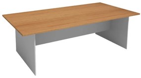 Stół konferencyjny PRIMO GRAY, 2400 x 1200 mm, szary/buk