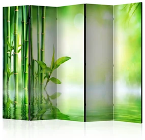 Parawan jednostronny Orient 225x172 cm 5-częściowy zielony ARTGEIST B