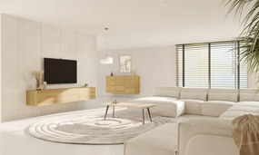 Szafka RTV GABI 180cm dąb hikora wisząca KOCOT MEBLE