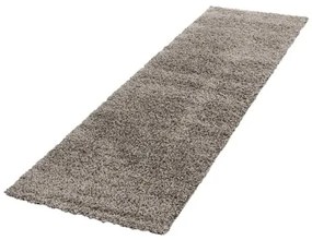 Dywan shaggy jednokolorowy jasny brąz 80 cm x 250 cm