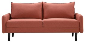 Kanapa 3-osobowa HALIA z tkaniny – kolor terracotta