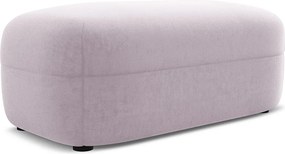 Pufa - z tkaniny welwetowej - lawendowy - MOANA