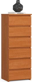 Komoda AKORD CL6 Olcha 40 cm 6 szuflad kolor Olcha mat 40x35x109 cm