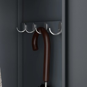 Szafka pracownicza metalowa antracytowa: czterokomorowa KACPER II, 600 x 1800 x 500 mm