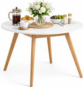 Biały skandynawski okrągły stół rozkładany L3-D81