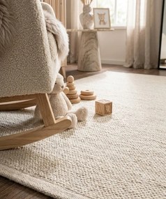 Dywan 100 % bawełna Zaran Organic Ecru 120 cm x 170 cm
