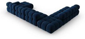 Niebieska aksamitna sofa 379 cm Bellis – Micadoni Home