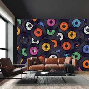 Fototapeta - Płyty gramofonowe (196x136 cm)