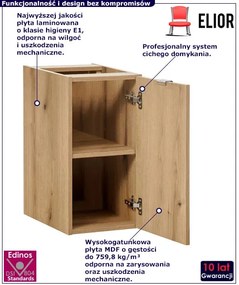 Nowoczesna wisząca szafka łazienkowa w kolorze dąb - Dafo 8X
