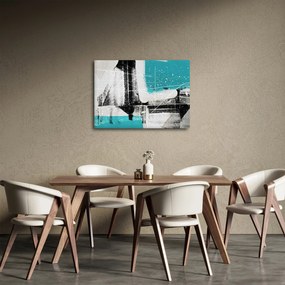 Obraz - Turkusowa abstrakcja (70x50 cm)