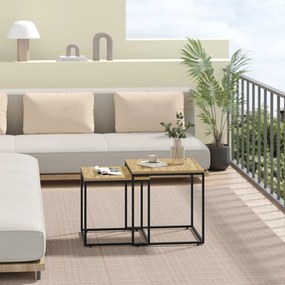 Zestaw 2 stolików kawowych QUADRO, dekor dąb artisan