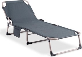 Leżak Ogrodowy SATURN 190x73 cm Szary