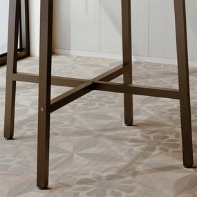 Stolik kawowy ława industrialny okrągły do salonu retro brąz loft vintage