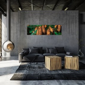 Obraz szyszek (170x50 cm)