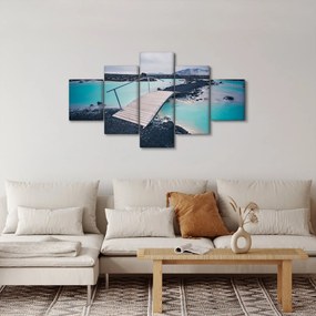 Obraz drewnianego mostu (125x70 cm)