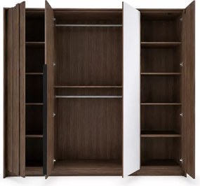 Szafa Dunin 4D z lustrem 223 cm – nowoczesna szafa do sypialni z pojemną przestrzenią i eleganckim wykończeniem