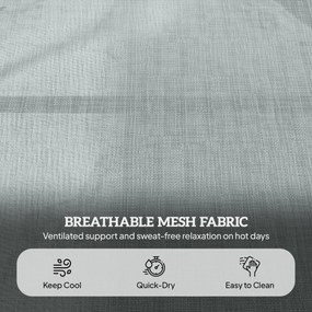 Outsunny Leżak słoneczny Ogrodowe Leżanki Relaksacyjne, składany, odporny na warunki atmosferyczne, 194 cm x 72 cm x 89 cm, Czarny + Ciemnoszary