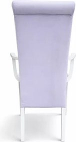Krzesło tapicerowane K6 z podłokietnikami gładkie glamour do salonu jadalni eleganckie lekkie nowoczesne