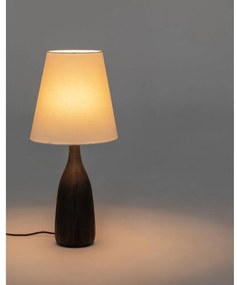 Czarna/kremowa lampa stołowa z tekstylnym kloszem (wysokość 56 cm) Luvia – Kave Home