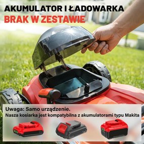 Outsunny Elektryczna Kosiarka 800 W z szerokością cięcia 40 cm, pojemnik na trawę 45 l, wskaźnik akumulatora, ochrona przed przeciążeniem, 7 wysokości cięcia | Aosom PL
