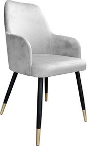 Krzesło WESTA tkanina Welur noga metalowa elegancki styl loftowy : Kolor nogi - Czarno-złota stożek, Kolor tkaniny - VELVET - MG39, Typ siedziska - Siedzisko stałe