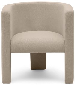 Beżowy designerski fotel MILU