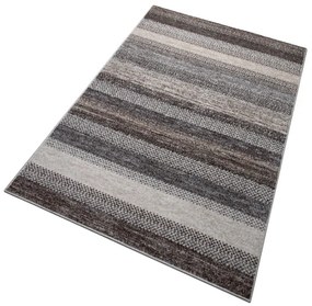 Dywan nowoczesny Perlage Pasy szaro-beżowy 80 cm x 150 cm