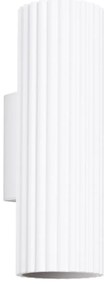 Kinkiet KARBON 20 biały ryflowany SOLLUX  LIGHTING