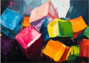 Obraz - Kolorowe kostki (70x50 cm)