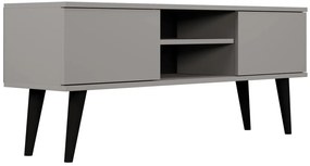 Szara szafka RTV na nóżkach - Dubby 4X 120 cm