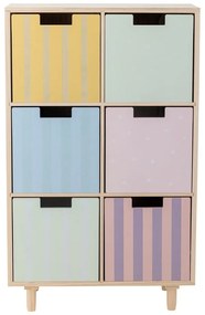 Niska komoda dziecięca z litego drewna paulowni w naturalnym kolorze 25,5x88,5 cm Calle – Bloomingville Mini